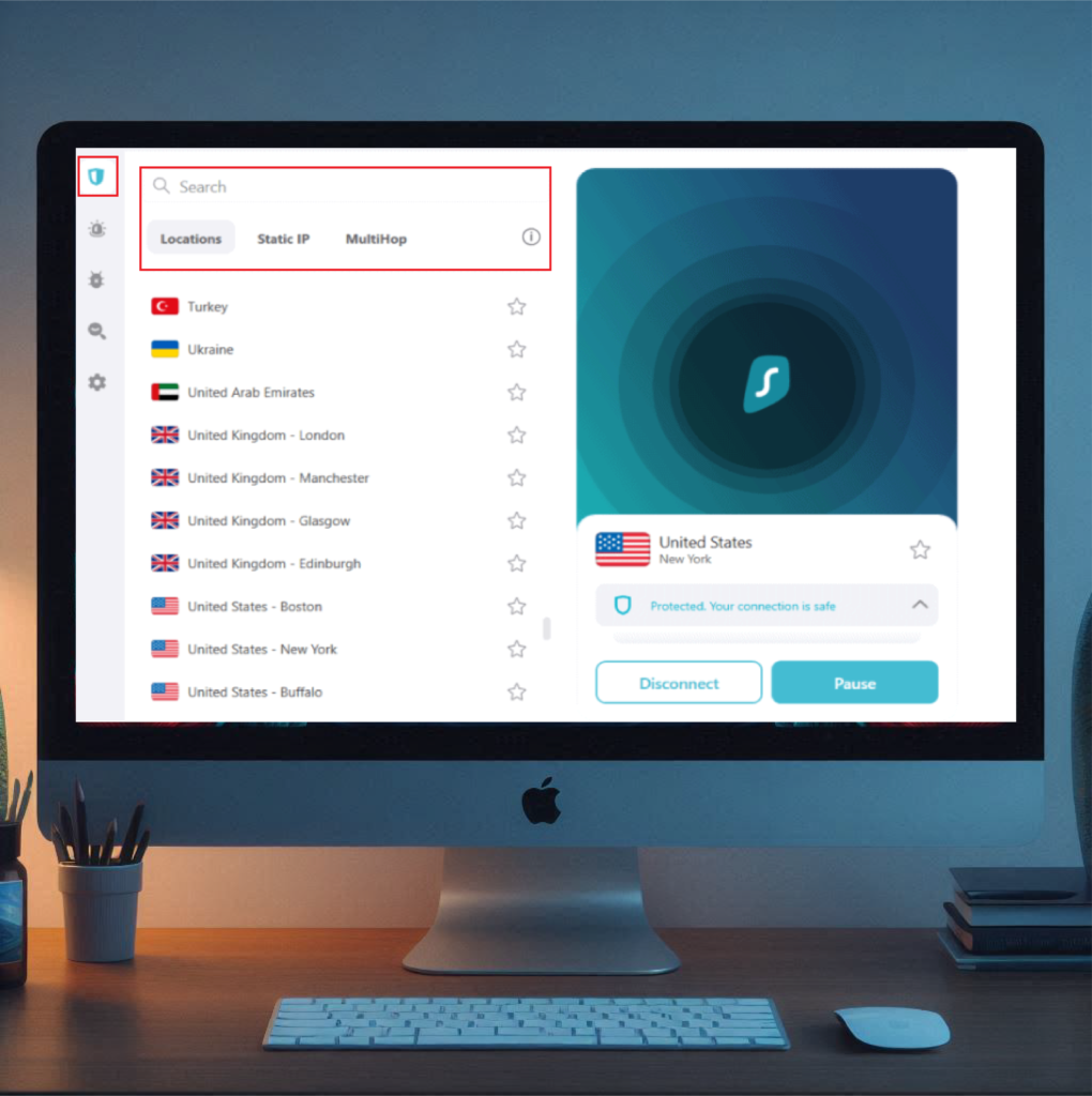 Surfshark connection on Mac